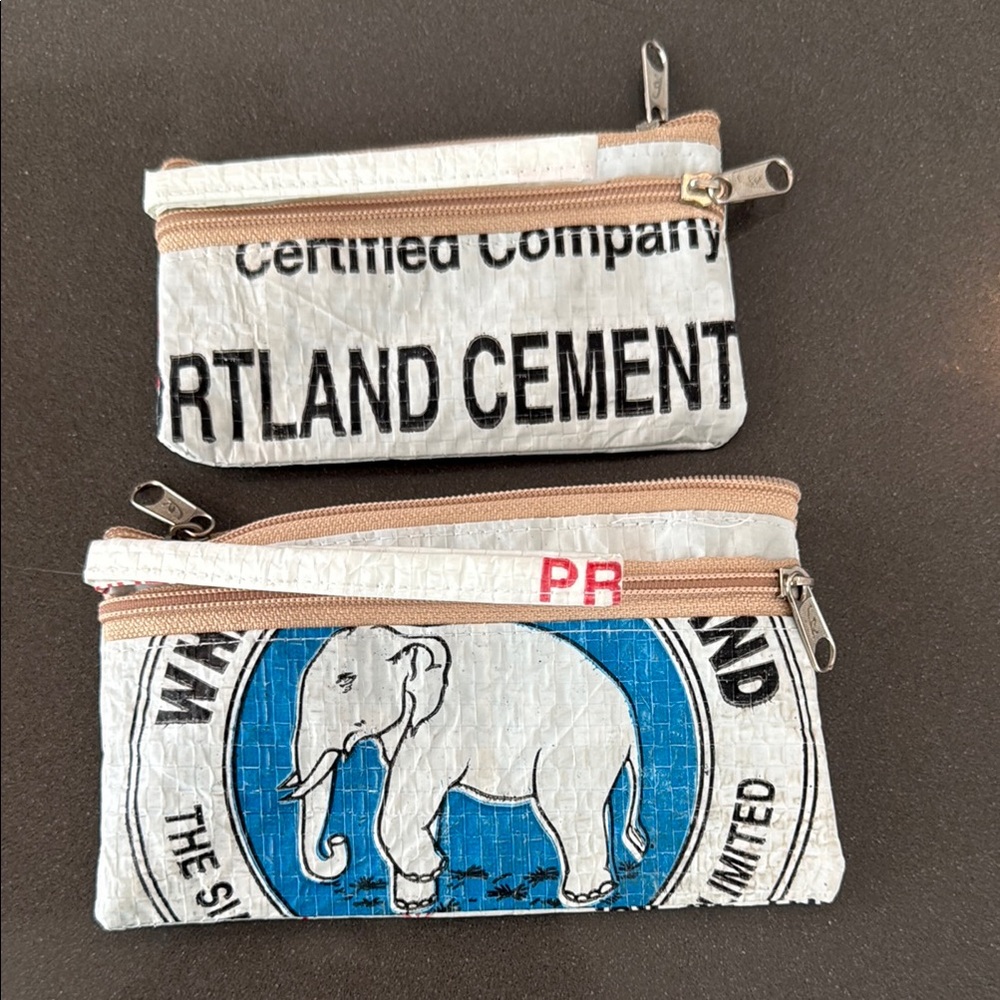 Elephant Wristlets made from recycled materials